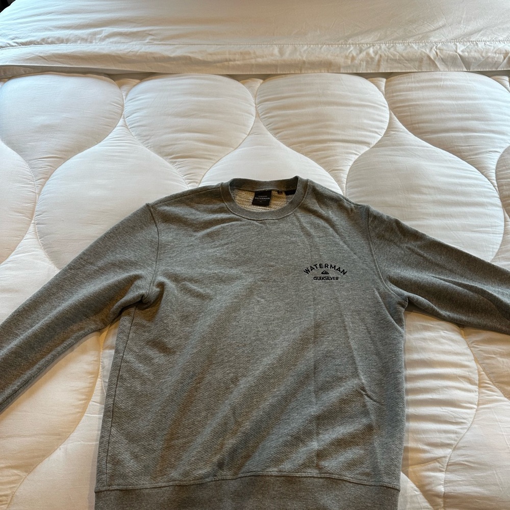 Quiksilver Waterman Gray Crewneck Sweater for Men